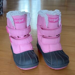 Cat & Jack Pink and Gray Snow Boots